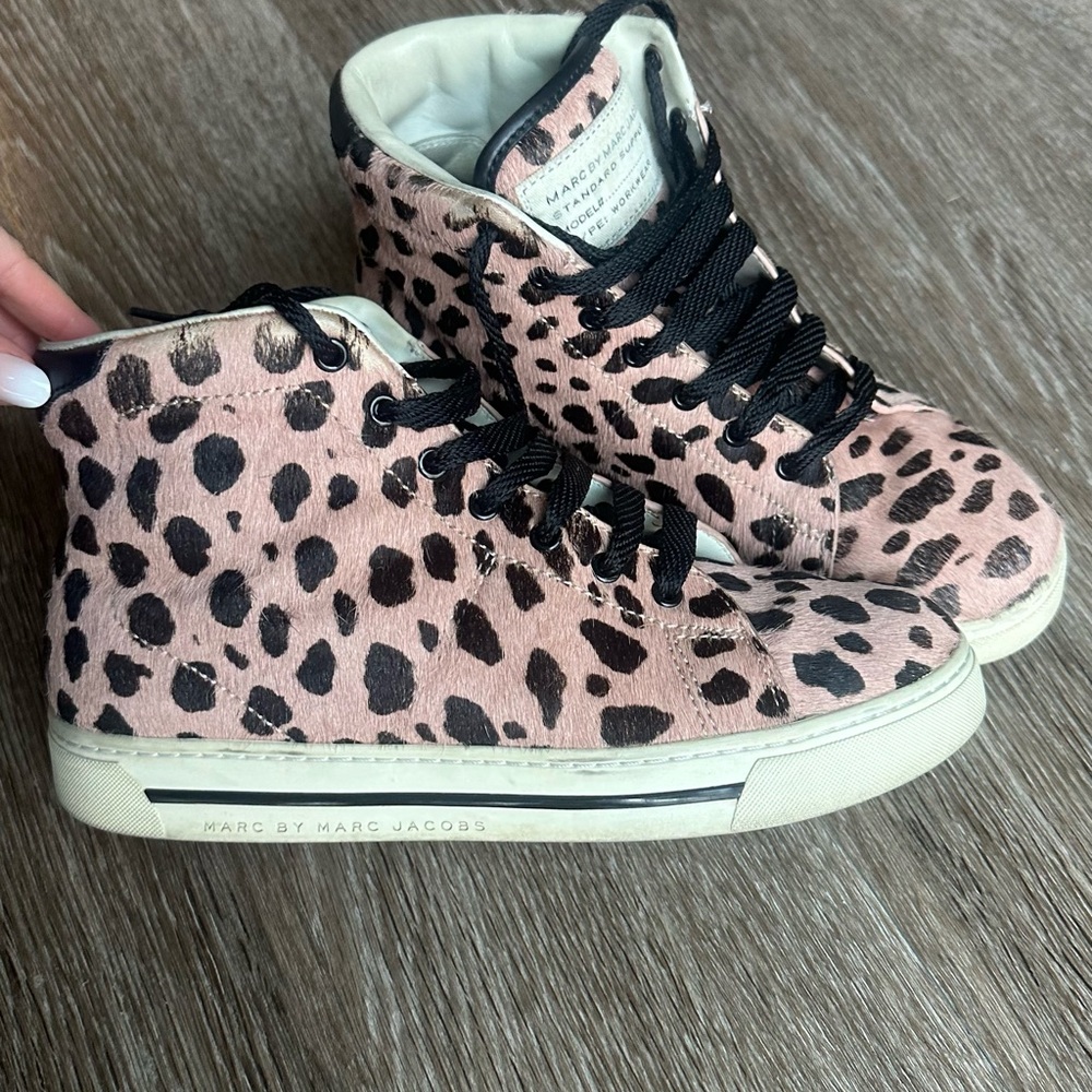 Marc by Marc Jacobs Pink and Black High-Top Sneakers